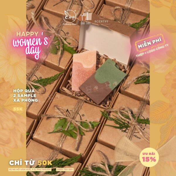 Hộp Quà 02 Sample Xà Phòng, Quà Tặng 8/3 Xinh Xắn Ý Nghĩa