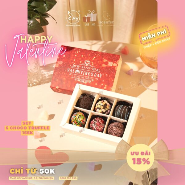 Set Quà Chocolate Truffle - Hộp Dài - Nhiều Size Hộp