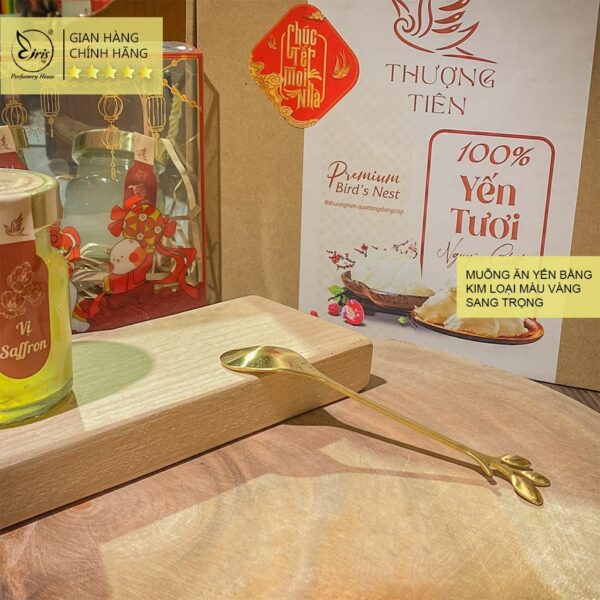 Muỗng Ăn Yến Bằng Kim Loại Màu Vàng Sang Trọng - Hình ảnh 9