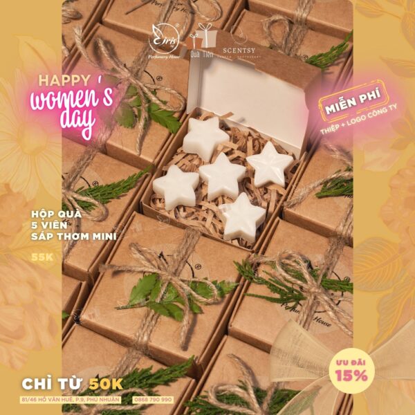 Hộp Quà 05 Viên Sáp Thơm Mini, Quà Tặng 8/3 Xinh Xắn Ý Nghĩa